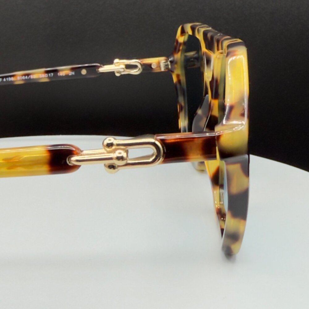 Tiffany TF 4198 80640 Yellow Havana Sunglasses Light Blue Lens 58 17 140 READ - Picture 15 of 16